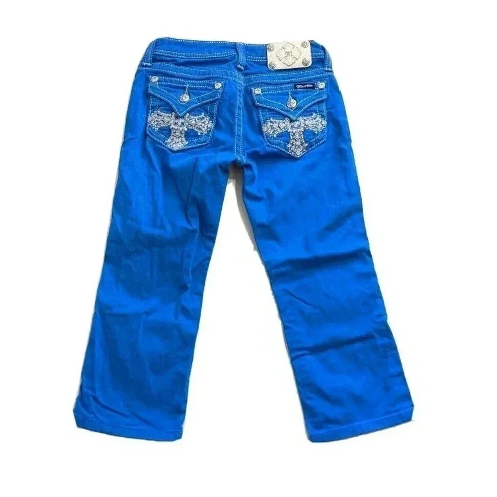 Miss Me Kids Blue Jeans with Embellished Pockets